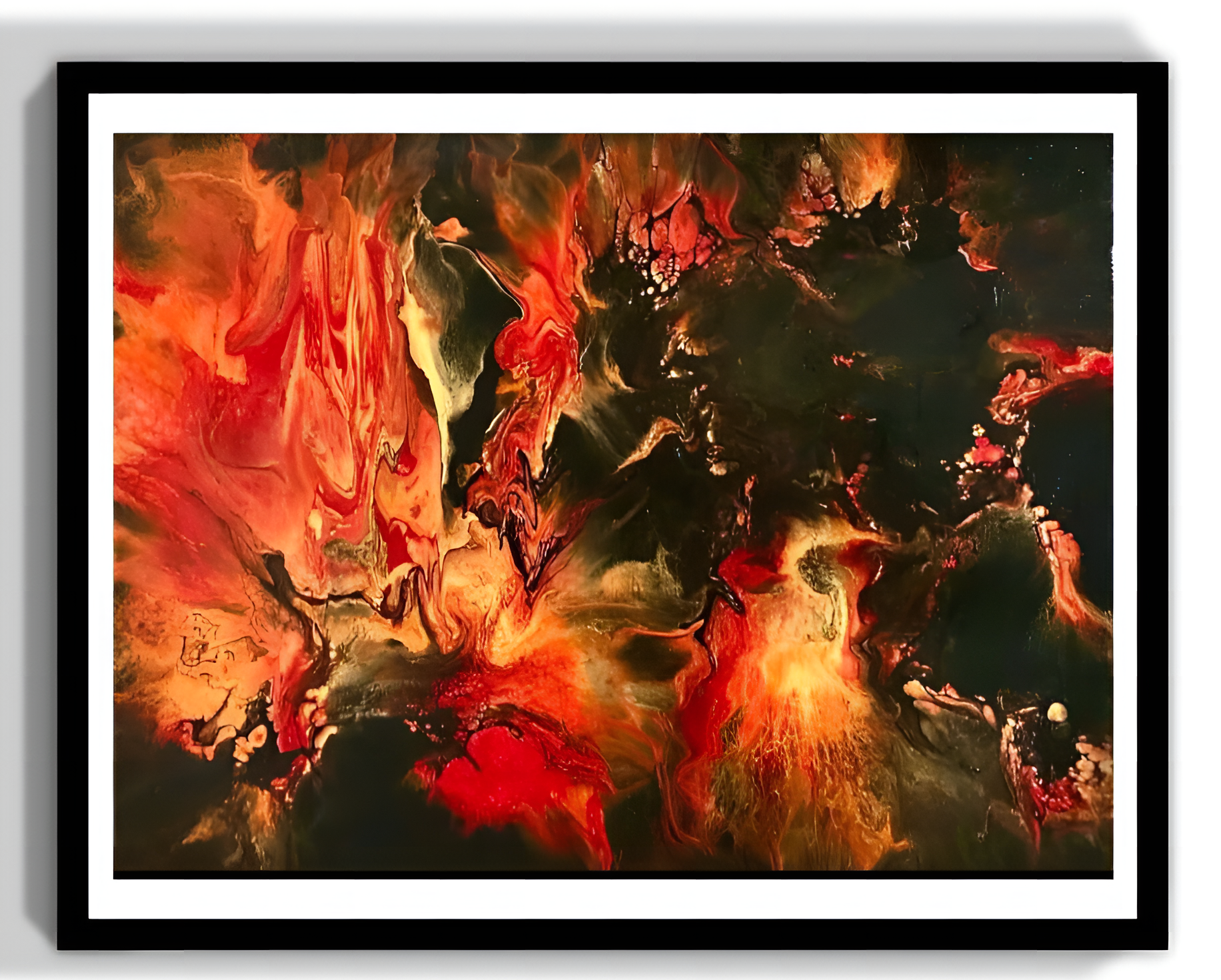 volcano peinture acrylique